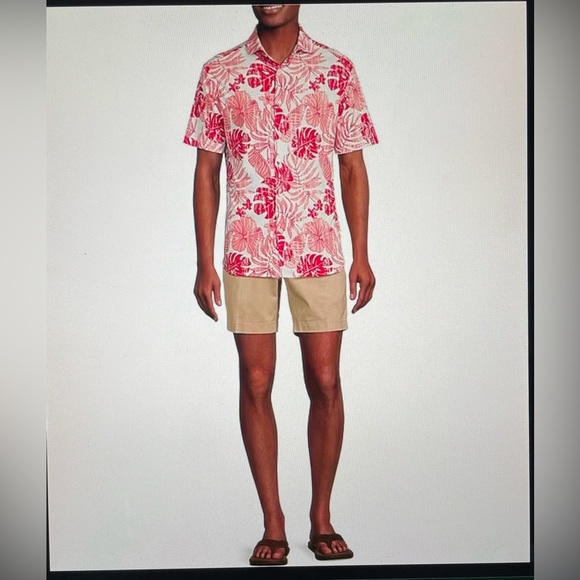 Cremieux Blue Label Sunset Tropical Skies Printed Short Sleeve Shirt NWT - Picture 3 of 9